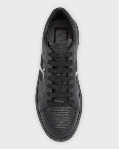 Bally Men's Moony Lizard-Embossed Leather Low-Top Sneakers | Thumbnail 5