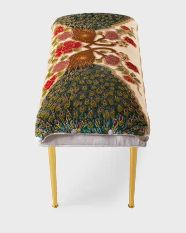 Haute House Blush Peacock Bench, 42" | Thumbnail 3 Haute House Blush Peacock Bench, 42" | Thumbnail 3