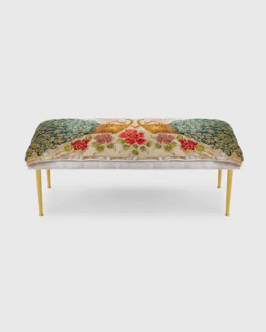 Haute House Blush Peacock Bench, 42" | Thumbnail 4 Haute House Blush Peacock Bench, 42" | Thumbnail 4