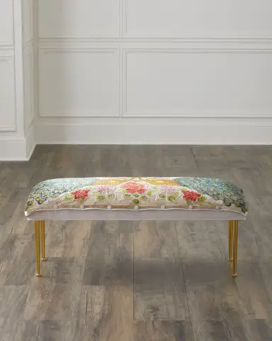 Haute House Blush Peacock Bench, 42" | Thumbnail 1 Haute House Blush Peacock Bench, 42" | Thumbnail 1