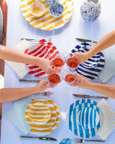 Vietri Amalfitana Stripe Salad Plate | Thumbnail 2 Vietri Amalfitana Stripe Salad Plate | Thumbnail 2