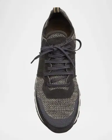 Brioni Men's Knit Runner Sneakers | Thumbnail 4