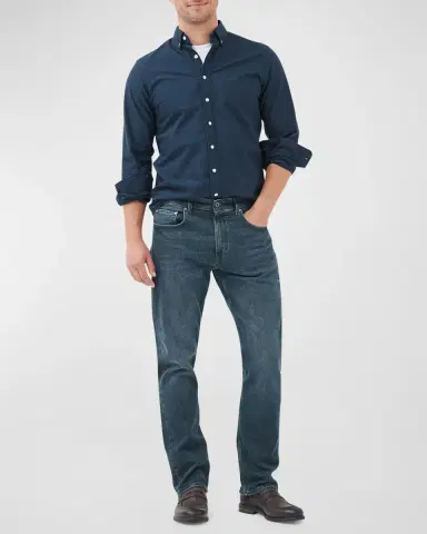 Rodd & Gunn Men's Winton Straight Leg Stonewash Denim Jeans | Thumbnail 2