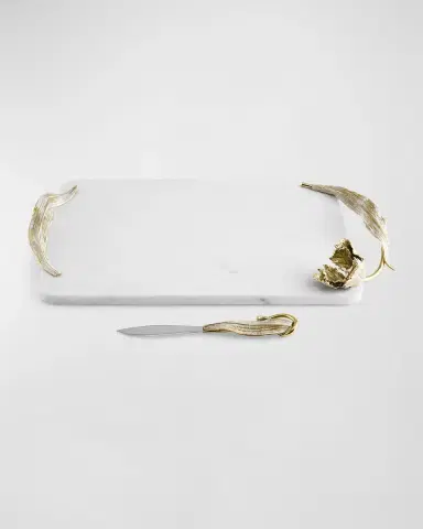 Michael Aram Tulip Cheeseboard With Knife | Thumbnail 2 Michael Aram Tulip Cheeseboard With Knife | Thumbnail 2
