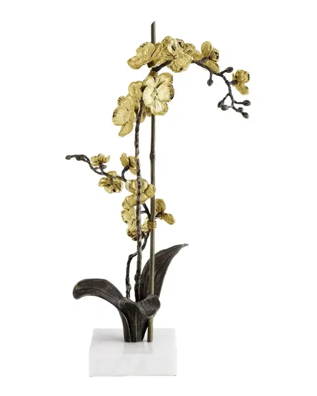 Michael Aram Gold Orchid Large Stem Sculpture - 22"T