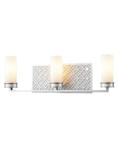 Lucas + McKearn Ziggy 3-Light Bath Bar Sconce, Lacquered Silver | Thumbnail 1 Lucas + McKearn Ziggy 3-Light Bath Bar Sconce, Lacquered Silver | Thumbnail 1