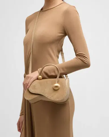 Cult Gaia Kazia Beaded Suede Top-Handle Bag | Thumbnail 2 Cult Gaia Kazia Beaded Suede Top-Handle Bag | Thumbnail 2