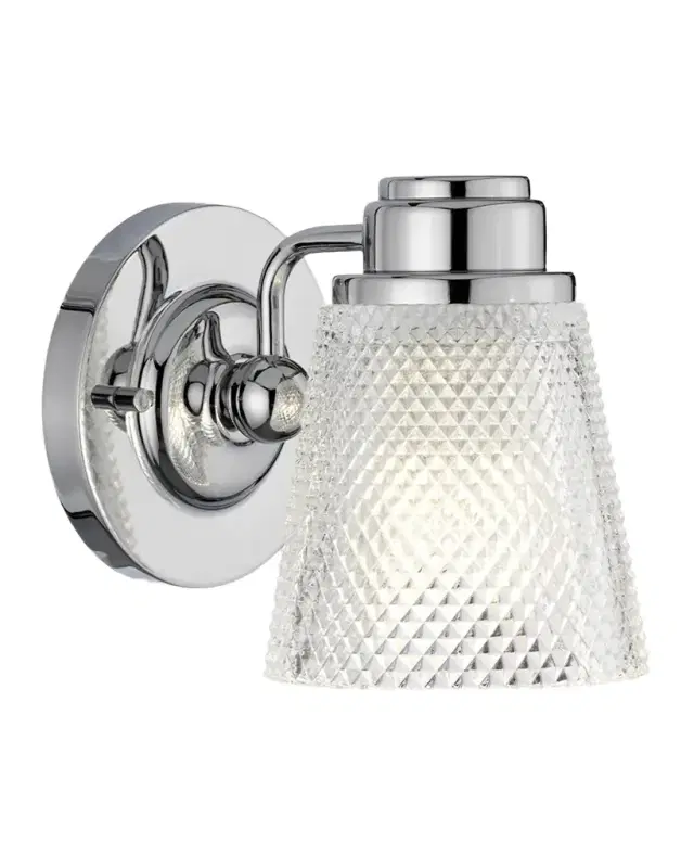 Lucas + McKearn Hudson 1-Light Bath Light in Polished Chrome