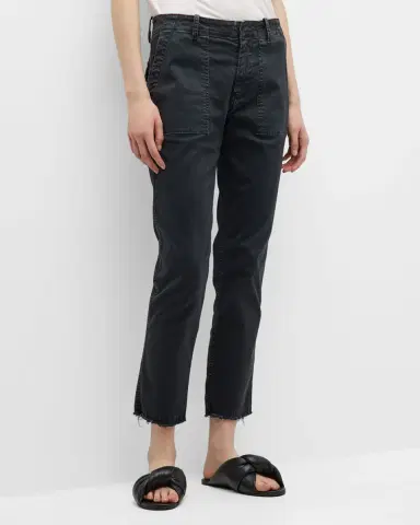 Nili Lotan Jenna Cropped Raw-Edge Pants | Thumbnail 4 Nili Lotan Jenna Cropped Raw-Edge Pants | Thumbnail 4