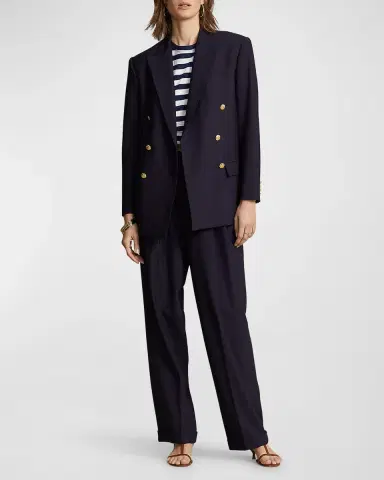 Polo Ralph Lauren Double-Breasted Wool-Blend Blazer | Thumbnail 2