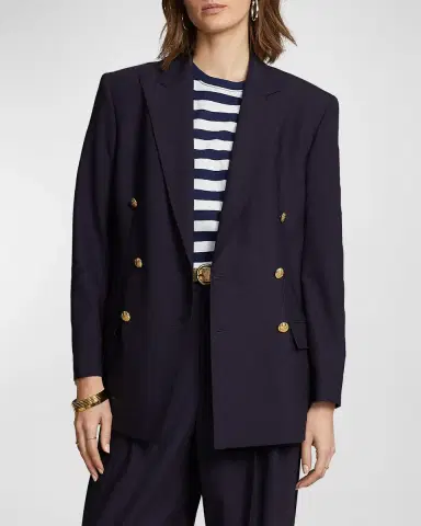Polo Ralph Lauren Double-Breasted Wool-Blend Blazer | Thumbnail 4