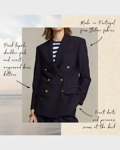 Polo Ralph Lauren Double-Breasted Wool-Blend Blazer | Thumbnail 6