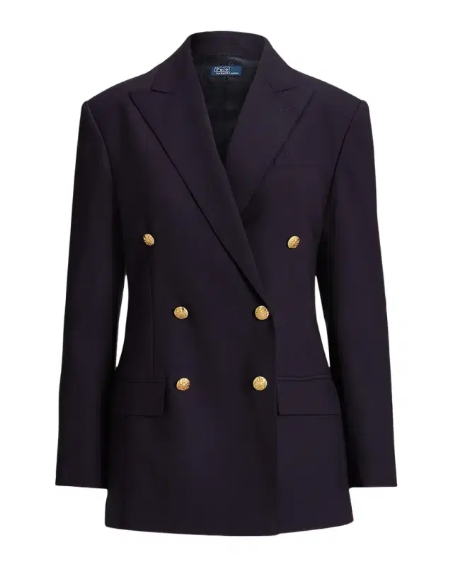 Polo Ralph Lauren Double-Breasted Wool-Blend Blazer