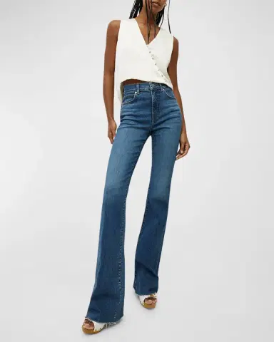 Veronica Beard Cameron Bootcut Raw Hem Jeans | Thumbnail 3 Veronica Beard Cameron Bootcut Raw Hem Jeans | Thumbnail 3