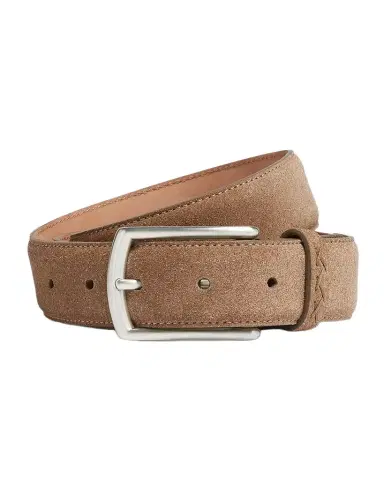 ZEGNA Men 's Triple Stitch Leather Belt | Thumbnail 1