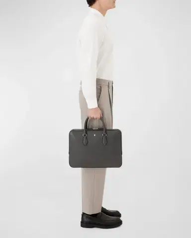 Montblanc Men's Sartorial Slim Leather Briefcase | Thumbnail 2