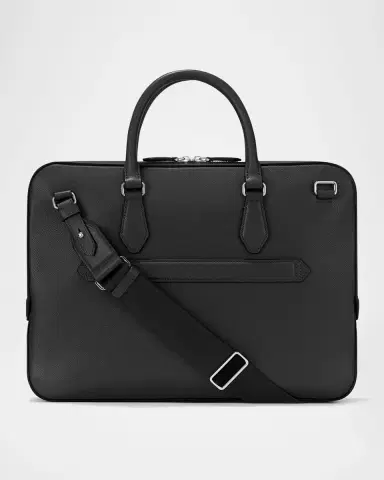 Montblanc Men's Sartorial Slim Leather Briefcase | Thumbnail 4