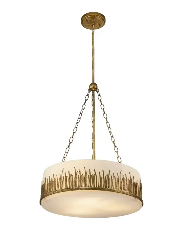 Lucas + McKearn Sawgrass Large Pendant Light, Gold Leaf