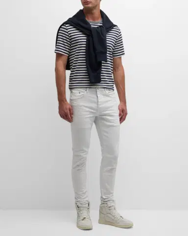 PURPLE Men's P001 Optic White Skinny Jeans | Thumbnail 3 PURPLE Men's P001 Optic White Skinny Jeans | Thumbnail 3