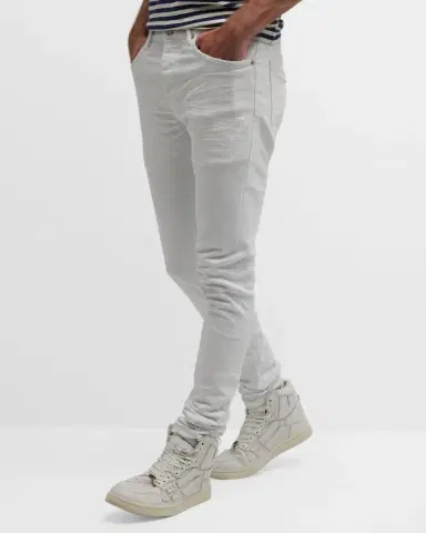 PURPLE Men's P001 Optic White Skinny Jeans | Thumbnail 6 PURPLE Men's P001 Optic White Skinny Jeans | Thumbnail 6