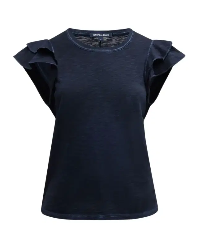 Veronica Beard Akeela Ruffle Sleeve Tee