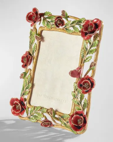 Jay Strongwater Poppy Picture Frame, 5" x 7" | Thumbnail 3 Jay Strongwater Poppy Picture Frame, 5" x 7" | Thumbnail 3