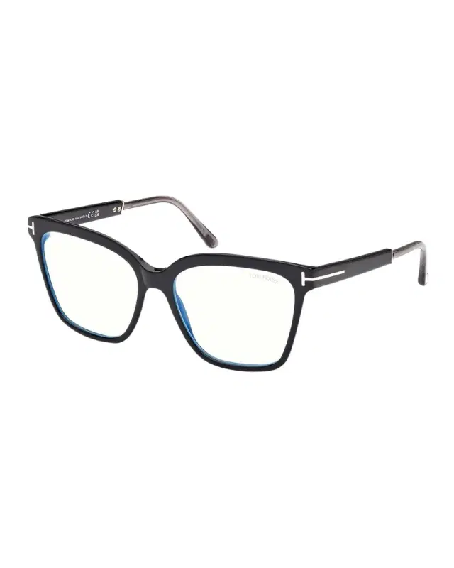 TOM FORD Blue Blocking Two-Tone Acetate Square Glasses