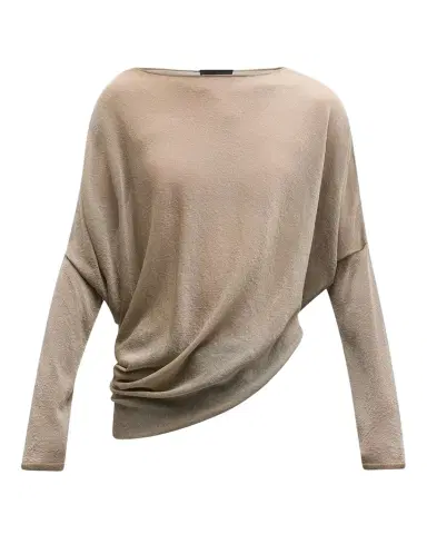 Emporio Armani Draped Dolman-Sleeve Asymmetric Blouse | Thumbnail 1