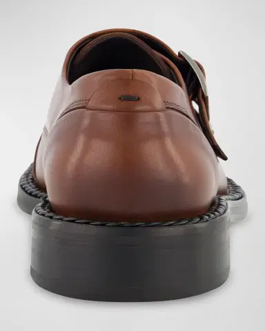 Karl Lagerfeld Paris Men's Cap Toe Double Monk Strap Loafers | Thumbnail 3 Karl Lagerfeld Paris Men's Cap Toe Double Monk Strap Loafers | Thumbnail 3
