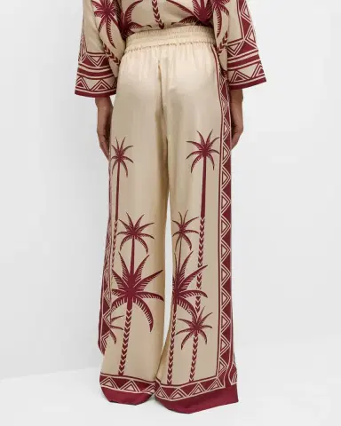 La DoubleJ Placed-Print Wide-Leg Silk Palazzo Pants | Thumbnail 3 La DoubleJ Placed-Print Wide-Leg Silk Palazzo Pants | Thumbnail 3