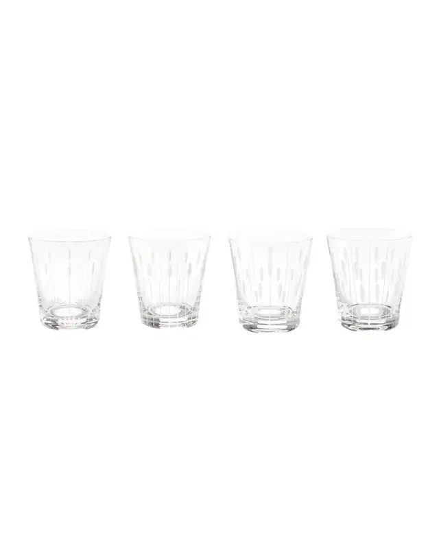 Lalique Lotus Tumblers, Set of 4