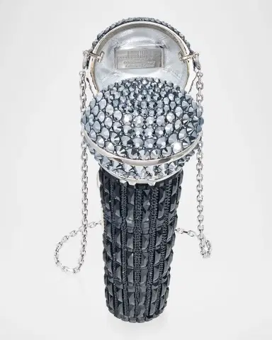 Judith Leiber Couture Microphone Crystal Clutch Bag with Chain Strap | Thumbnail 3 Judith Leiber Couture Microphone Crystal Clutch Bag with Chain Strap | Thumbnail 3