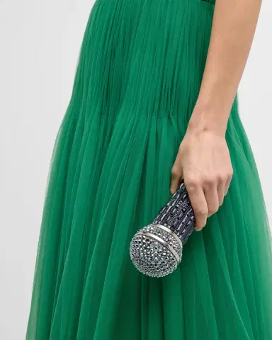 Judith Leiber Couture Microphone Crystal Clutch Bag with Chain Strap | Thumbnail 4 Judith Leiber Couture Microphone Crystal Clutch Bag with Chain Strap | Thumbnail 4