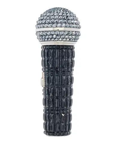 Judith Leiber Couture Microphone Crystal Clutch Bag with Chain Strap | Thumbnail 1 Judith Leiber Couture Microphone Crystal Clutch Bag with Chain Strap | Thumbnail 1