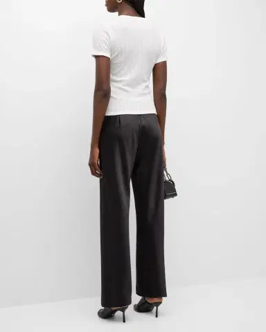 LESET Pointelle Slim Fit Tee | Thumbnail 4