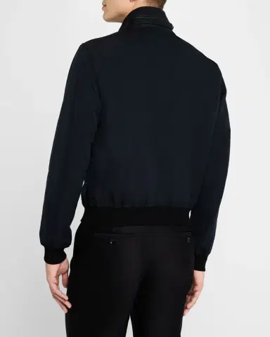 Tom Ford Men's Harrington Fine Poplin Blouson Jacket | Thumbnail 2