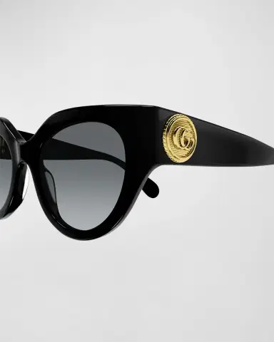 Gucci GG Emblem Acetate Cat-Eye Sunglasses | Thumbnail 2
