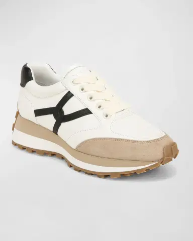 Veronica Beard Valentina Mixed Leather Retro Sneakers | Thumbnail 2
