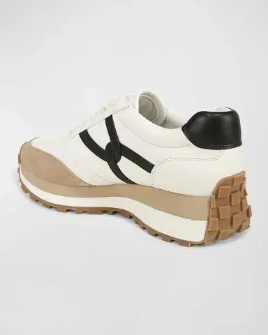 Veronica Beard Valentina Mixed Leather Retro Sneakers | Thumbnail 3