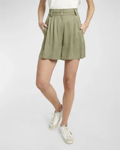 Golden Goose Journey Leilah Pleated Viscose-Twill Shorts | Thumbnail 7 Golden Goose Journey Leilah Pleated Viscose-Twill Shorts | Thumbnail 7