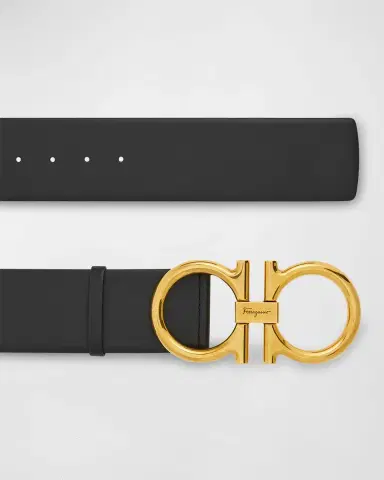 Ferragamo Double Gancini Leather Belt | Thumbnail 2