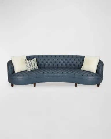 Haute House Magnolia Tufted Leather Sofa - 95" | Thumbnail 2 Haute House Magnolia Tufted Leather Sofa - 95" | Thumbnail 2