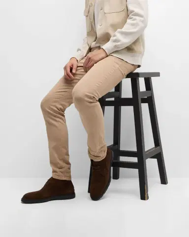 Tod's Men's Polacco Ibrido Estivo Suede Chukka Boots | Thumbnail 2