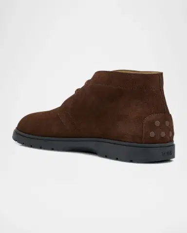 Tod's Men's Polacco Ibrido Estivo Suede Chukka Boots | Thumbnail 4