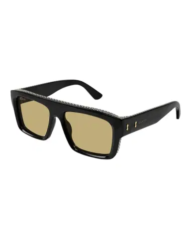 Gucci Men's GG1461Sm Acetate Rectangle Sunglasses with Crystals | Thumbnail 1