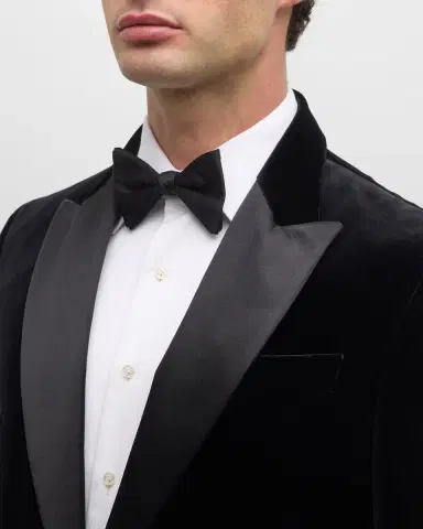 BOSS Men's Velvet Peak-Lapel Dinner Jacket | Thumbnail 5 BOSS Men's Velvet Peak-Lapel Dinner Jacket | Thumbnail 5