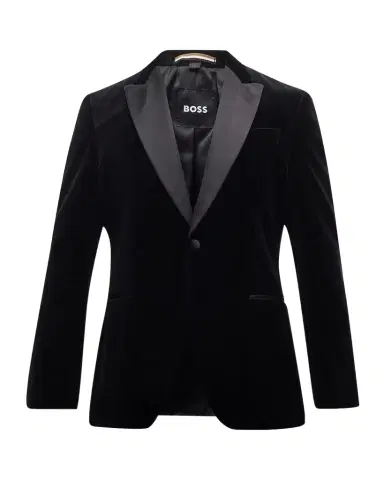 BOSS Men's Velvet Peak-Lapel Dinner Jacket | Thumbnail 1 BOSS Men's Velvet Peak-Lapel Dinner Jacket | Thumbnail 1