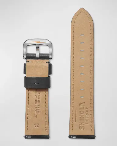 Shinola Men 's Leather Watch Strap, 24mm | Thumbnail 2