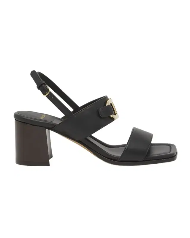 Lou Leather Gancio Slingback Sandals