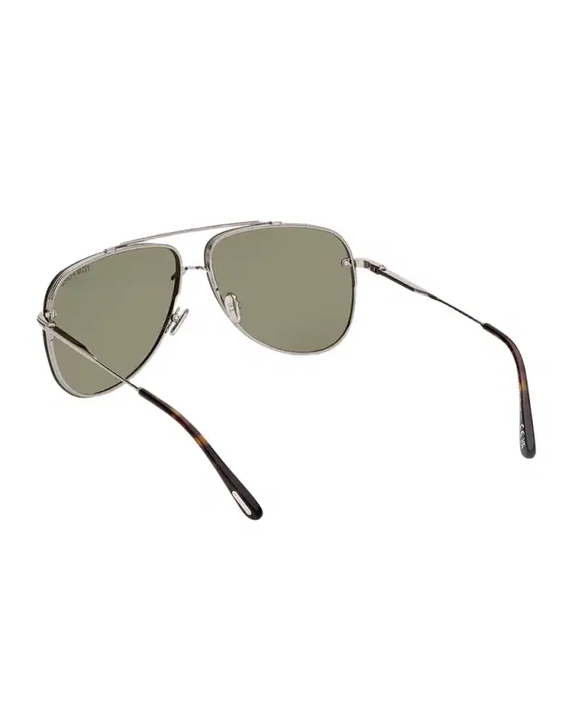 TOM FORD Men 's Leon Metal Aviator Sunglasses